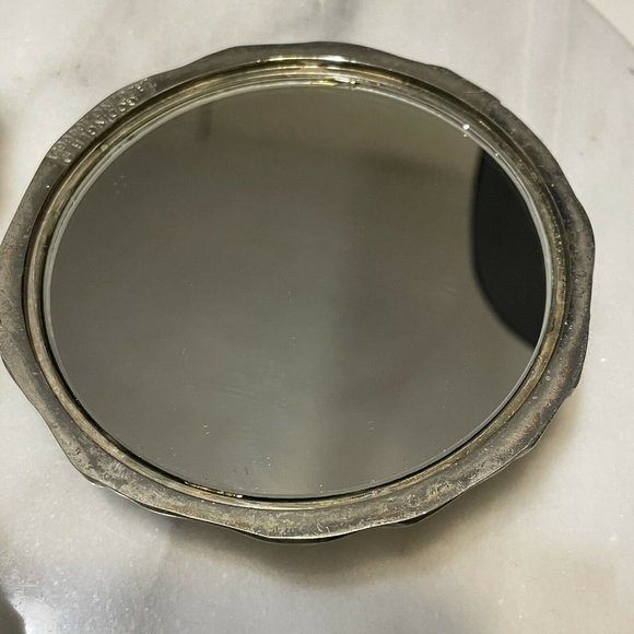 Vtg 50 Godinger Silver Glass Vanity Powder Puff - Picture 4 of 11